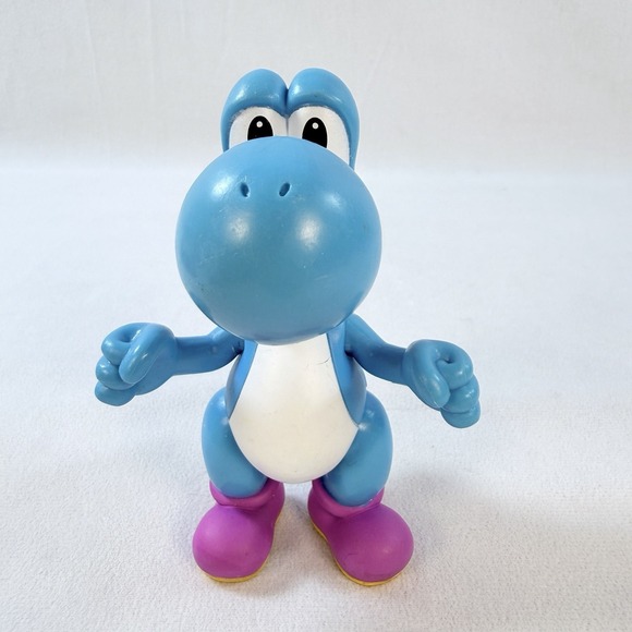 Jakks Pacific World of Nintendo 4.5" BLUE YOSHI Action Figure Super Mario - Picture 3 of 7